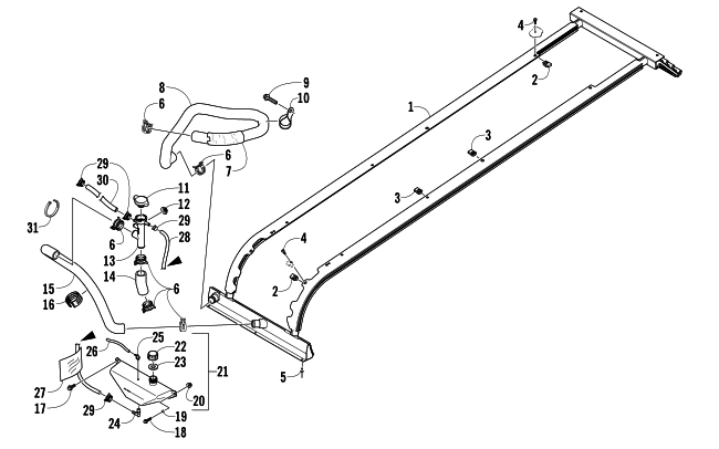 Parts Diagram for Arctic Cat 2014 BEARCAT Z1 XT LTD SNOWMOBILE COOLING ASSEMBLY