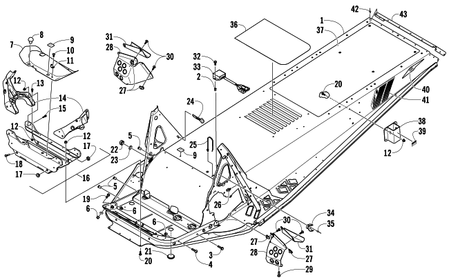 Parts Diagram for Arctic Cat 2014 BEARCAT Z1 XT GS SNOWMOBILE CHASSIS ASSEMBLY