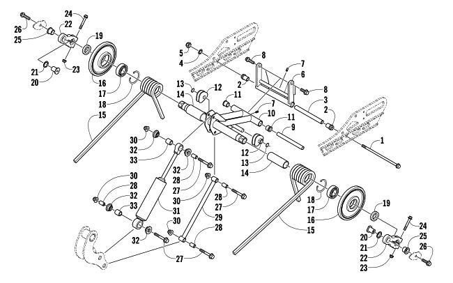 Parts Diagram for Arctic Cat 2014 F5 SNOWMOBILE REAR SUSPENSION REAR ARM ASSEMBLY