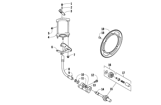 Parts Diagram for Arctic Cat 2014 F5 SNOWMOBILE FLEX-DRIVE STARTER MOTOR ASSEMBLY