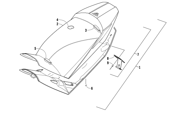 Parts Diagram for Arctic Cat 2014 ZR 6000 EL TIGRE SNOWMOBILE SEAT ASSEMBLY