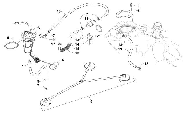 Parts Diagram for Arctic Cat 2015 ZR 9000 SNO PRO SNOWMOBILE FUEL PUMP ASSEMBLY