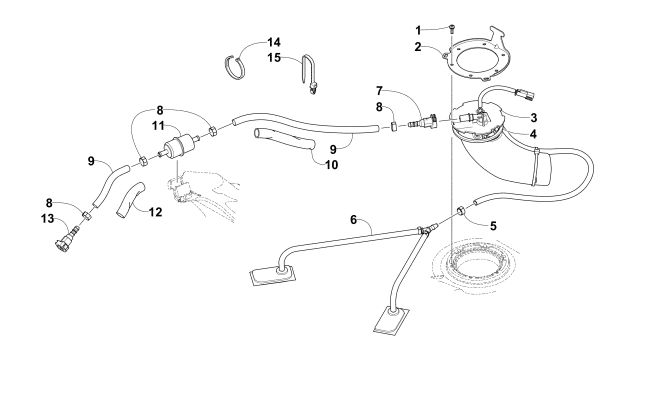 Parts Diagram for Arctic Cat 2014 XF 7000 141 SNO PRO CROSS-COUNTRY SNOWMOBILE FUEL PUMP ASSEMBLY