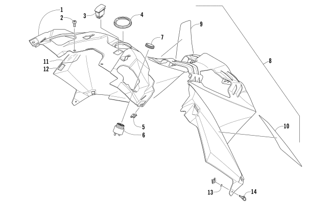 Parts Diagram for Arctic Cat 2015 XF 7000 CROSS-TOUR 141 SNOWMOBILE CONSOLE ASSEMBLY