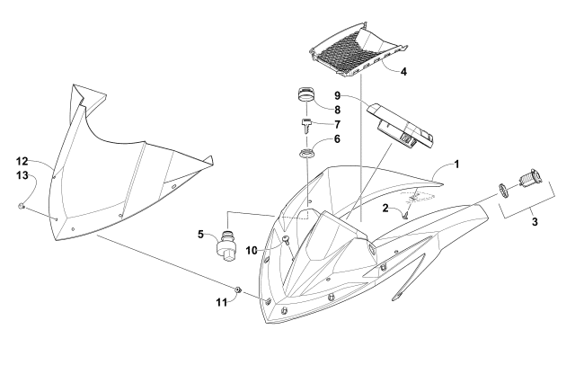 Parts Diagram for Arctic Cat 2015 ZR 7000 SNO PRO RR SNOWMOBILE WINDSHIELD AND INSTRUMENTS ASSEMBLIES
