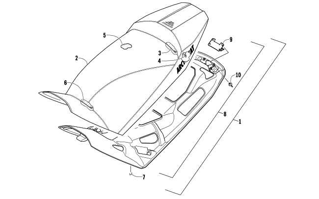 Parts Diagram for Arctic Cat 2014 XF 7000 137 SNO PRO SNOWMOBILE SEAT ASSEMBLY