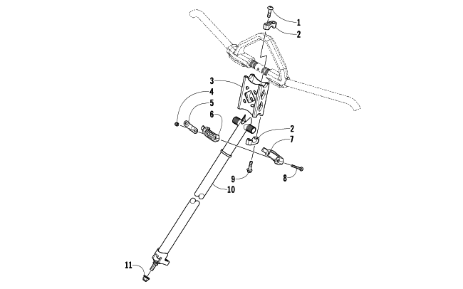 Parts Diagram for Arctic Cat 2014 XF 7000 141 SNO PRO CROSS-COUNTRY SNOWMOBILE STEERING POST ASSEMBLY
