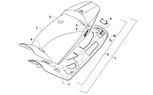 Parts Diagram for Arctic Cat 2014 XF 7000 141 SNO PRO CROSS-COUNTRY SNOWMOBILE SEAT ASSEMBLY