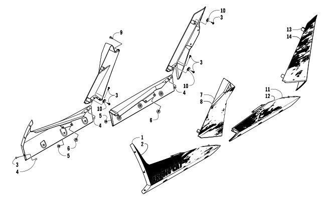 Parts Diagram for Arctic Cat 2014 WILDCAT 4 ATV SIDE PANEL ASSEMBLY