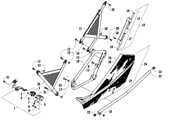 Parts Diagram for Arctic Cat 2014 WILDCAT 4 ATV REAR DOOR ASSEMBLY