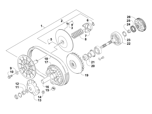 Parts Diagram for Arctic Cat 2015 XR 550 LTD ATV TRANSMISSION ASSEMBLY