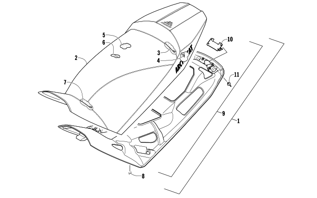 Parts Diagram for Arctic Cat 2014 ZR 7000 SNO PRO LTD SNOWMOBILE SEAT ASSEMBLY