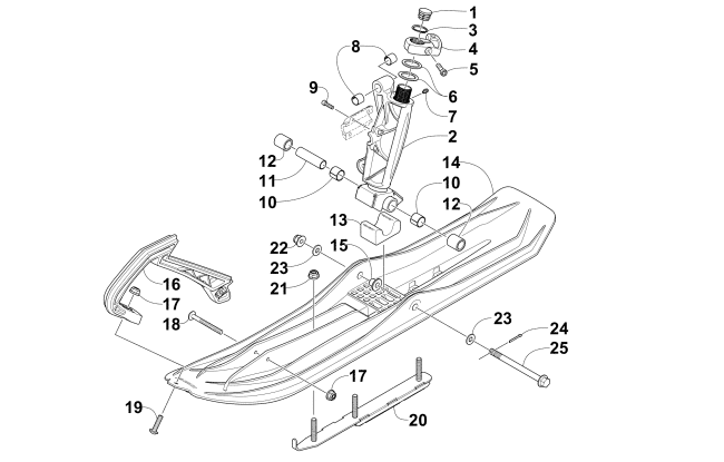 Parts Diagram for Arctic Cat 2015 BEARCAT 2000 XT SNOWMOBILE SKI AND SPINDLE ASSEMBLY