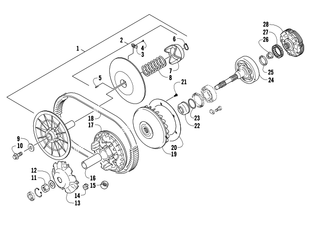 Parts Diagram for Arctic Cat 2014 PROWLER 550 XT ATV TRANSMISSION ASSEMBLY