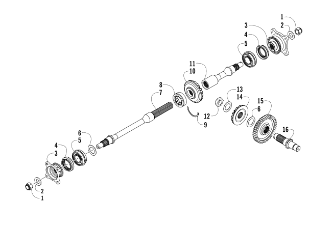 Parts Diagram for Arctic Cat 2015 XR 550 XT ATV SECONDARY DRIVE ASSEMBLY