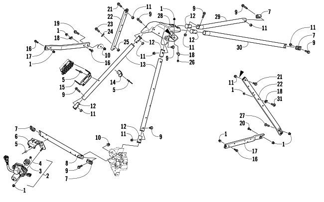 Parts Diagram for Arctic Cat 2015 M 6000 SNO PRO SNOWMOBILE STEERING SUPPORT ASSEMBLY