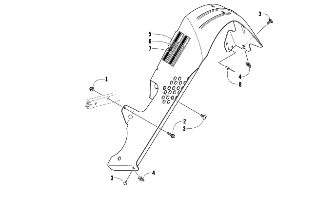 Parts Diagram for Arctic Cat 2015 ZR 6000 LXR SNOWMOBILE BELT GUARD ASSEMBLY