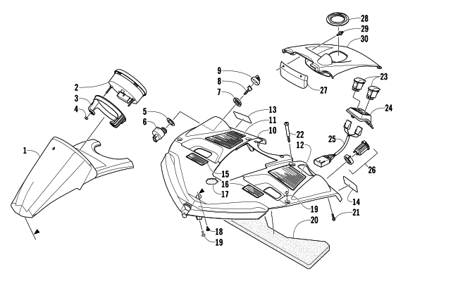 Parts Diagram for Arctic Cat 2015 BEARCAT 5000 XT GS SNOWMOBILE CONSOLE ASSEMBLY