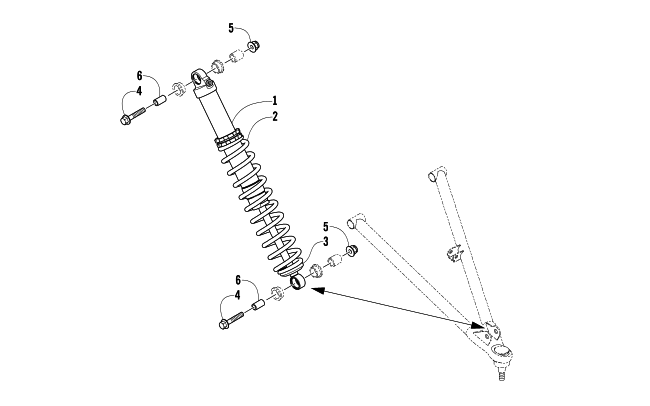 Parts Diagram for Arctic Cat 2014 SNO PRO 500 SNOWMOBILE SHOCK ABSORBER ASSEMBLY