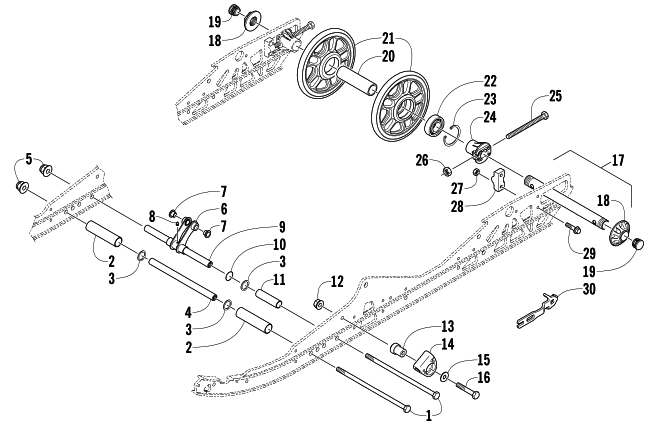 Parts Diagram for Arctic Cat 2014 ZR 6000 SNO PRO R SNOWMOBILE IDLER WHEEL ASSEMBLY