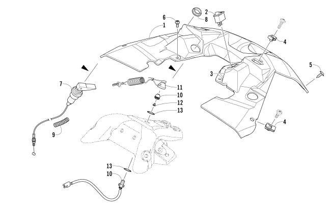 Parts Diagram for Arctic Cat 2014 ZR 6000 SNO PRO R CROSS COUNTRY SNOWMOBILE CONSOLE AND SWITCH ASSEMBLY