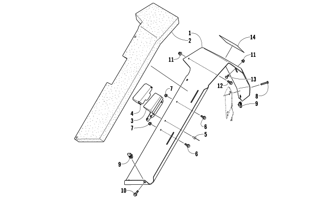 Parts Diagram for Arctic Cat 2014 ZR 6000 SNO PRO R SNOWMOBILE BELT GUARD ASSEMBLY