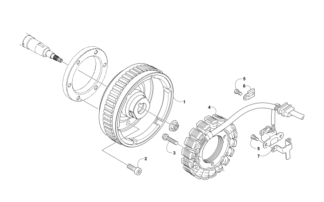 Parts Diagram for Arctic Cat 2017 PROWLER 500 ATV MAGNETO ASSEMBLY
