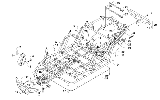 Parts Diagram for Arctic Cat 2014 WILDCAT 4X LTD ATV FRAME, HEADLIGHTS, AND RELATED PARTS