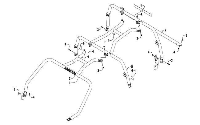 Parts Diagram for Arctic Cat 2014 WILDCAT 4X ATV ROPS ASSEMBLY