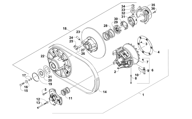 Parts Diagram for Arctic Cat 2016 WILDCAT 4X ATV CLUTCH ASSEMBLY