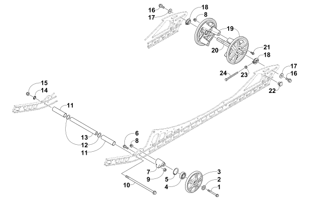 Parts Diagram for Arctic Cat 2016 M 9000 LTD 162 SNOWMOBILE IDLER WHEEL ASSEMBLY