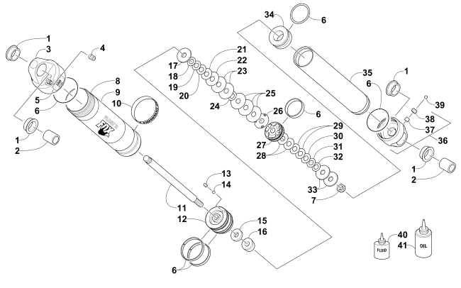 Parts Diagram for Arctic Cat 2015 XF 6000 CROSS-COUNTRY 141 SNOWMOBILE REAR SUSPENSION REAR ARM SHOCK ABSORBER