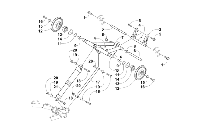 Parts Diagram for Arctic Cat 2015 M 7000 SNO PRO SNOWMOBILE REAR SUSPENSION REAR ARM ASSEMBLY