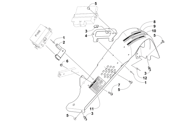 Parts Diagram for Arctic Cat 2015 ZR 5000 LXR SNOWMOBILE BELT GUARD ASSEMBLY