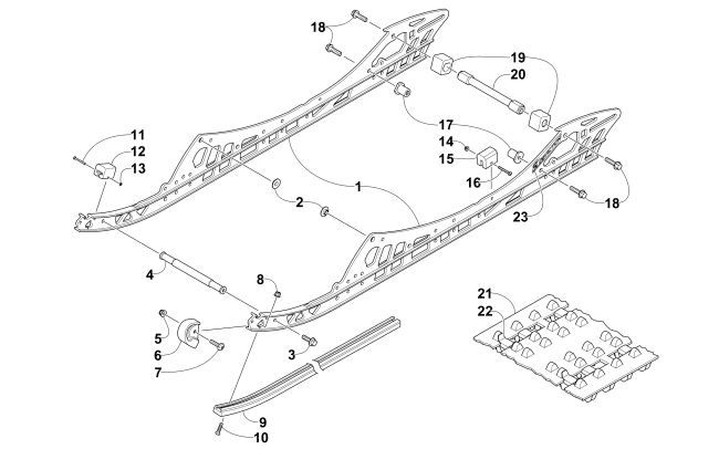 Parts Diagram for Arctic Cat 2015 XF 9000 LXR 137 SNOWMOBILE SLIDE RAIL AND TRACK ASSEMBLY