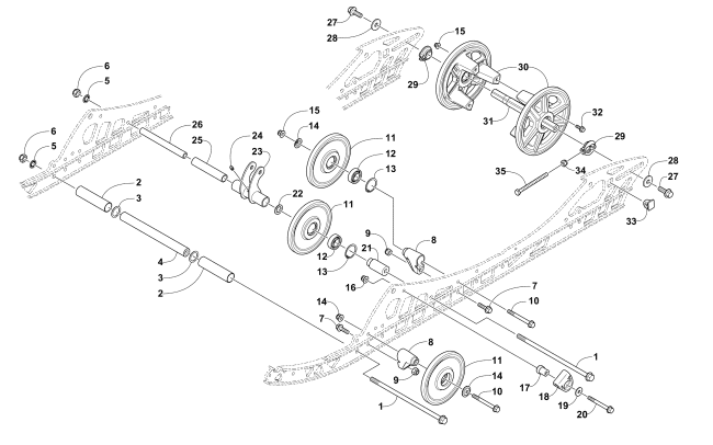 Parts Diagram for Arctic Cat 2015 XF 8000 SNO PRO LTD 137 SNOWMOBILE IDLER WHEEL ASSEMBLY