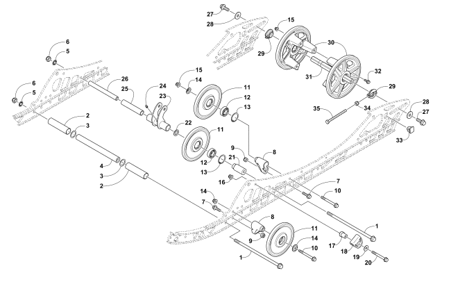 Parts Diagram for Arctic Cat 2015 XF 6000 SNO PRO ES 137 SNOWMOBILE IDLER WHEEL ASSEMBLY