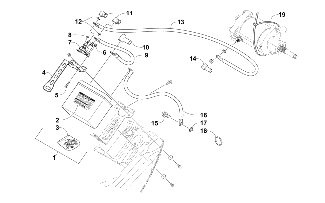 Parts Diagram for Arctic Cat 2016 M 6000 SNO PRO 141 ES EARLY BUILD SNOWMOBILE BATTERY ASSEMBLY