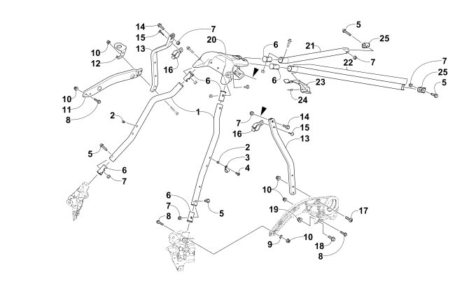Parts Diagram for Arctic Cat 2015 XF 7000 CROSS-TOUR 141 SNOWMOBILE STEERING SUPPORT ASSEMBLY