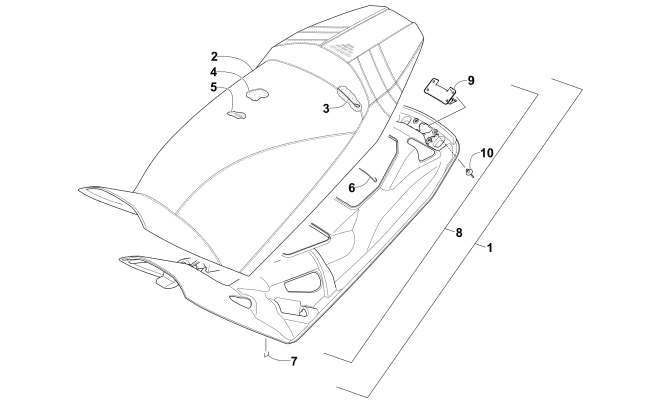 Parts Diagram for Arctic Cat 2015 ZR 7000 SNO PRO LTD SNOWMOBILE SEAT ASSEMBLY