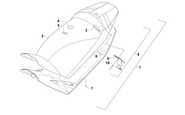 Parts Diagram for Arctic Cat 2015 XF 9000 SNO PRO LTD 137 SNOWMOBILE SEAT ASSEMBLY