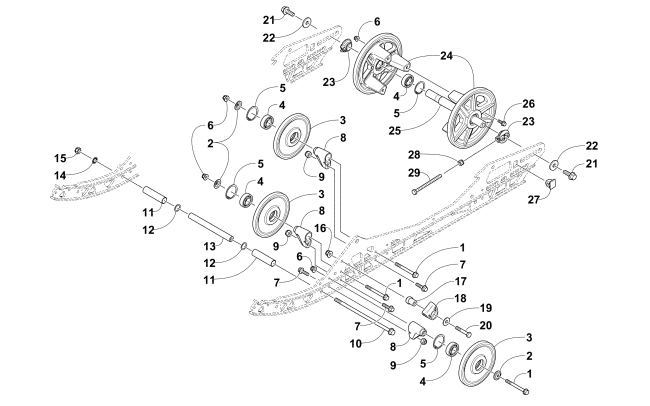 Parts Diagram for Arctic Cat 2015 ZR 7000 SNO PRO SNOWMOBILE IDLER WHEEL ASSEMBLY