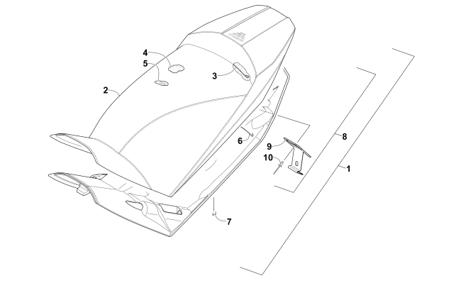 Parts Diagram for Arctic Cat 2015 ZR 9000 EL TIGRE SNOWMOBILE SEAT ASSEMBLY