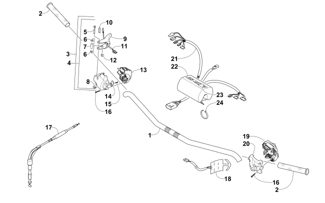 Parts Diagram for Arctic Cat 2015 ZR 7000 SNO PRO RR SNOWMOBILE HANDLEBAR AND CONTROLS