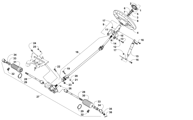 Parts Diagram for Arctic Cat 2015 WILDCAT TRAIL LIME ATV STEERING ASSEMBLY