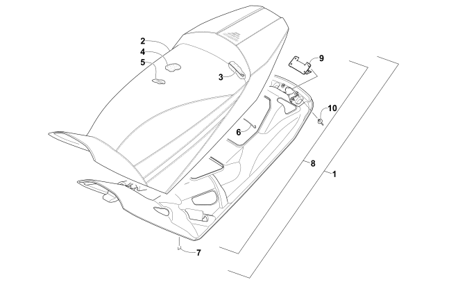 Parts Diagram for Arctic Cat 2015 ZR 7000 LXR SNOWMOBILE SEAT ASSEMBLY