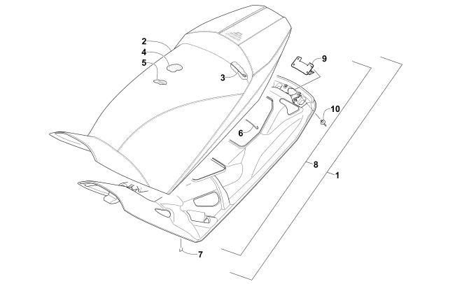 Parts Diagram for Arctic Cat 2015 ZR 7000 SNO PRO LTD EL TIGRE SNOWMOBILE SEAT ASSEMBLY