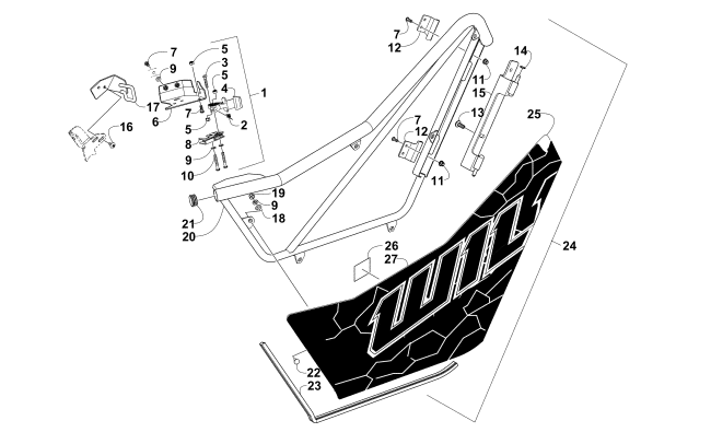 Parts Diagram for Arctic Cat 2014 WILDCAT 4X LTD ATV FRONT DOOR ASSEMBLY