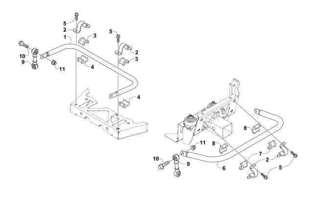 Parts Diagram for Arctic Cat 2015 WILDCAT TRAIL XT ATV SWAY BAR ASSEMBLIES