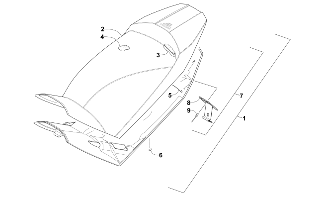 Parts Diagram for Arctic Cat 2015 ZR 6000 TUCKER HIBBERT RR SNOWMOBILE SEAT ASSEMBLY